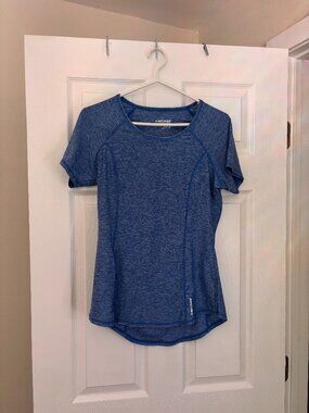 HEAD Performance Running Shirt | Blue Athletic Tee | Moisture-Wicking (Medium)